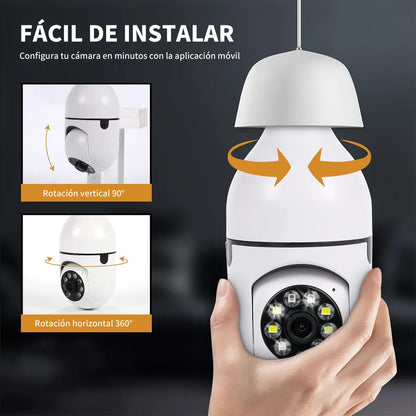 Foco Cámara 360° | Cámara wifi HD de seguridad